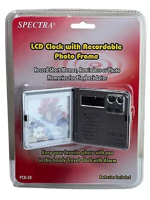 Spectra PCR-20 LCD Travel Clock With Recordable Short Memo Reminders Photo Frame • $9.99
