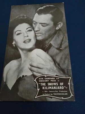 £4 • Buy The Snows Of Kilimanjaro Gregory Peck/Ava Gardner. Cinema Promo Card.
