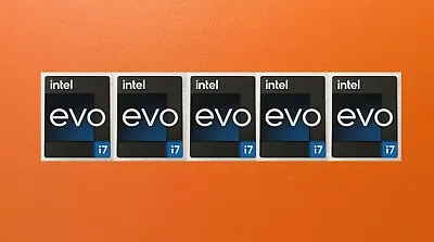 5x EVO I7 Sticker Logo Decal Case Badge 18mm X 22mm • $5.80