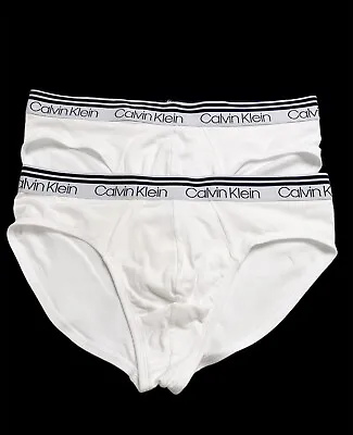 Calvin Klein Men's  Classic Fit Briefs Underwear Double. &  Single Pack - White • £11.90
