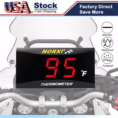 Koso Motorcycle  Water Temperature Gauge Thermometer Fahrenheit Norxi Meter RED • $12.09