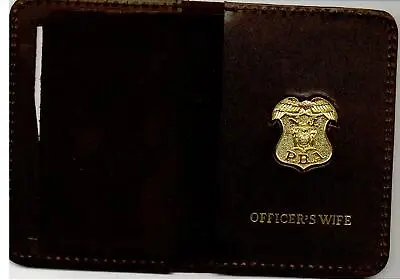 New Jersey PBA Officer's Wife Wallet With 1-Inch Gold Plated Mini Pin • $29.95