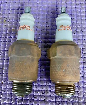 Maytag Script Twin Champion Hit Miss Gas Engine Washing Machine Spark Plug Pair • $50