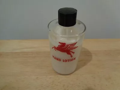 Mobil Oil Company Glass Bottle Red Pegasus Hand Lotion • $20