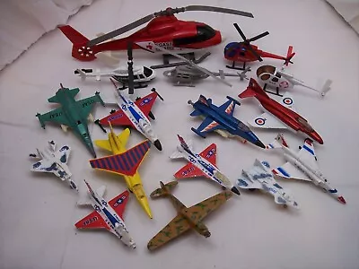 Lot Of 16 Loose Helicopter Airplanes Jets - Matchbox Soma • $7
