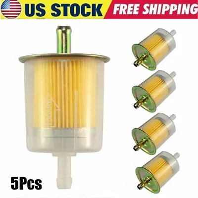 $10 • Buy 5Pcs 5/16  Fuel Filters Industrial Universal Motorcycle RVs Inline Gas Fuel Line