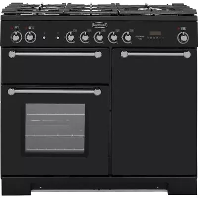 Rangemaster KCH100DFFBL/C Kitchener 100cm Dual Fuel Range Cooker 5 Burners • £1999