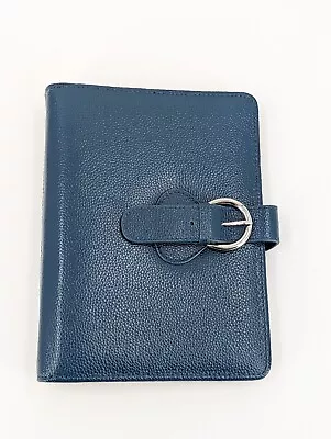 Franklin Covey CO AVA Teal Binder 9.2”x7” Full Grain Leather For Classic Planner • $39.99