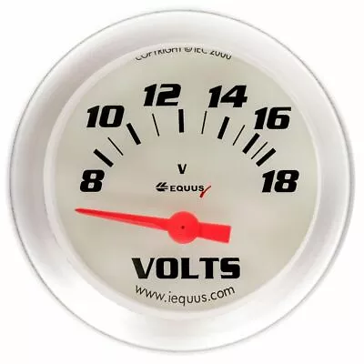 $40.68 • Buy Equus 2  Voltmeter Gauge 8000 Series 8-18 Volts Short Sweep Electric (8268)