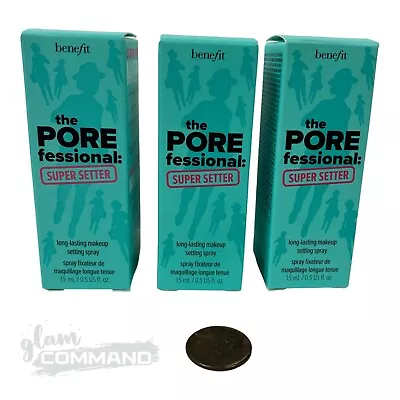 LOT 3 Benefit POREfessional Super Setter Makeup Setting Spray 15mL/0.5 Fl Oz Ea • $8