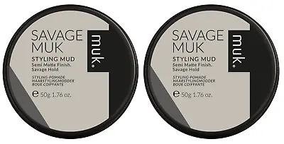 MUK SAVAGE Muk 2 X 95g  Strong Savage Hold Semi Matte Finish • $43.95