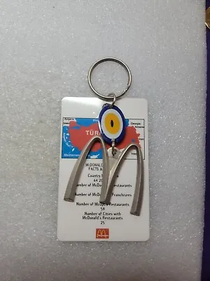 Rare Vintage McDonald’s Keychain Blue Bead Turkey Emblem Arches Card • $35.99