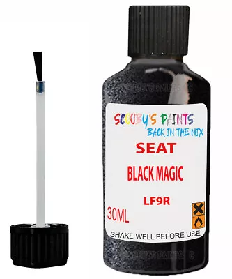 For Seat Toldeo Black Magic Touch Up Code Lf9R Scratch Car Chip Repair Paint • £6.99