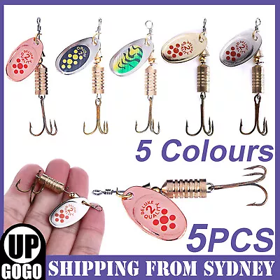 5 Redfin Spinners 7.3g Spinner Spoon Bait Fishing Lure Trout Lures Baits Bass AU • $7.99
