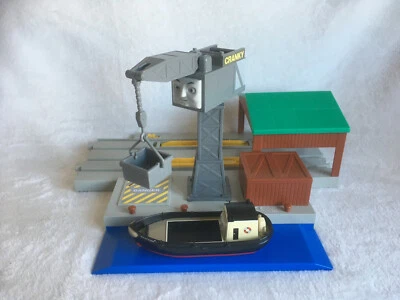 £21.95 • Buy Trackmaster Thomas The Tank Engine - Cranky Crane & Bulstrode Barge At Docks