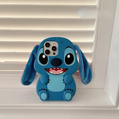 £14.64 • Buy Lilo & Stitch Phone Case Plush Ears Stitch Back Case Protection Cover Fashion UK