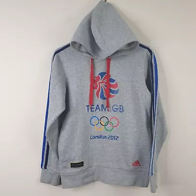 ADIDAS Team GB Hoodie XS Grey 2012 London Olympics Hooded Sweatshirt • £14.99