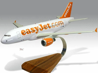 £164.50 • Buy Airbus A319 Easyjet Solid Kiln Dried Mahogany Replica Airplane Desktop Model