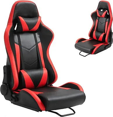 Hottoby Gaming Bucket Red Seat With Adjustable Double Slide Racing Wheel Stand • £179.99