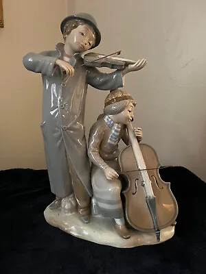 Zaphir Lladro Street Musicians With Bows Violin Cello Figurine • $225