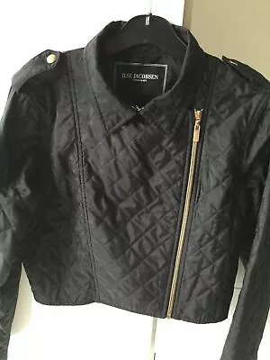 ILSE JACOBSEN HORNBAEK Black Quilted Women’s Jacket / Coat UK 10 / 12 Medium • £17.99