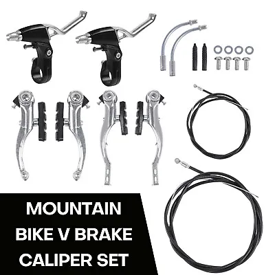 $18 • Buy Complete Front And Rear Mountain Bike V Brake Set Inner And Outer Cables Caliper