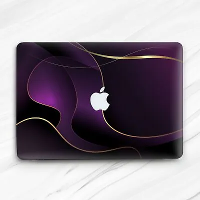 Luxurious Purple Gradient Gold Line Hard Case For Macbook Air 13 Pro 16 13 14 15 • $28.46