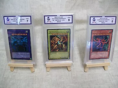 Obelisk/Slifer/Ra Egyptian God Cards LC01-EN001/002/003 MGC 7-8 Graded Yu-Gi-Oh! • £54.99