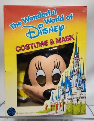 Vintage Walt Disney Minnie Mouse Halloween Costume Mask Set Mickey Ben Cooper • $54.90