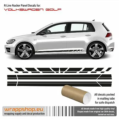 Golf 7 R LINE Rocker Panel Decals For VW 2012 - 2019 • $92.40