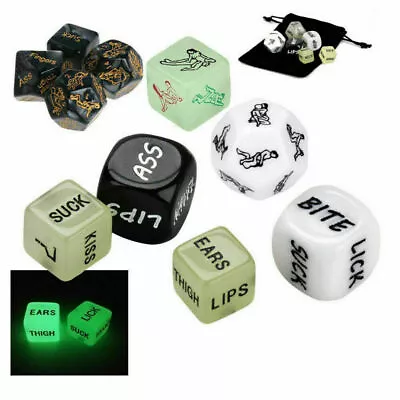 4/6pcs Adult Love Dice Glow Sex Dice Position Dice Love Foreplay Couple Game Toy • £6.89