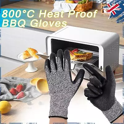 800°C Heatproof BBQ Gloves Resistant Oven Cooking Nylon Mitt Kitchen Supplies • $12.99