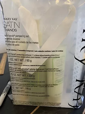 Mary Kay Satin Hands WHITE TEA & CITRUS Shea Cream Scrub And Softener Set Of 3 • $16.99