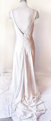 $650 J Crew PERCY Wedding Gown Ivory Long Dress SMALL Silk Lining Train • $90