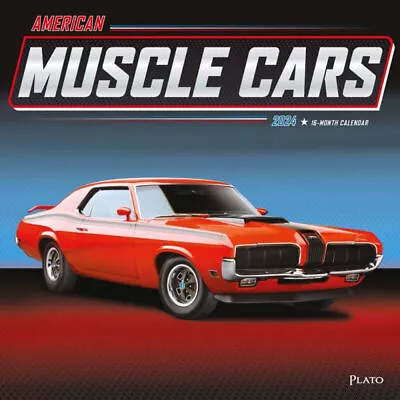 Browntrout American Muscle Cars OFFICIAL 2024 12 X 12 Wall Calendar W • $14.44