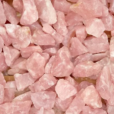 Natural Rose Quartz Crystal Rock Small/Large Chunk Rough Raw Healing Stones • £22.99