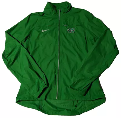 MARSHALL UNIVERSITY THE HERD Women Medium NIKE Green Microfiber Jacket EUC • $31.99