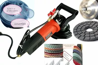 Grinder Dust Shroud 5  Wet Polisher Granite Marbe 75 Stone Concrete Polish Pad • $374.99