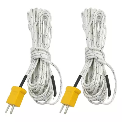2pcs K Type 0-400C Thermocouple Probe Sensor 5 Meter For Thermometer NEW • $14.97