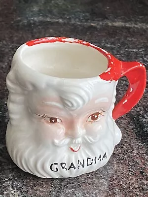 Vintage Santa Claus Ceramic Mug Kitschy Japan MCM Grandma Cup • $20