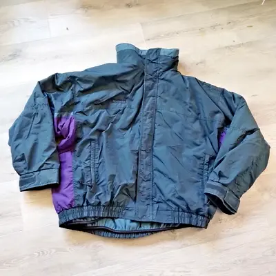 VINTAGE Columbia Bugaboo Jacket 3XL 3 In 1 Fleece Lined Blue Green Purple Coat • $56.24