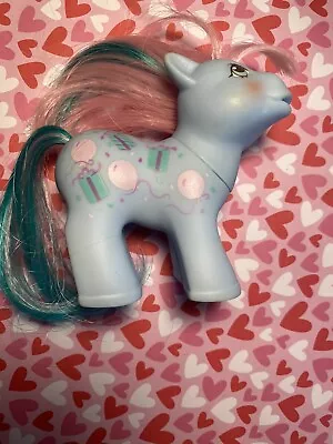 G1 Vintage 1986 My Little Pony Baby Brother Sweet Celebrations Teal Pink • $15.99