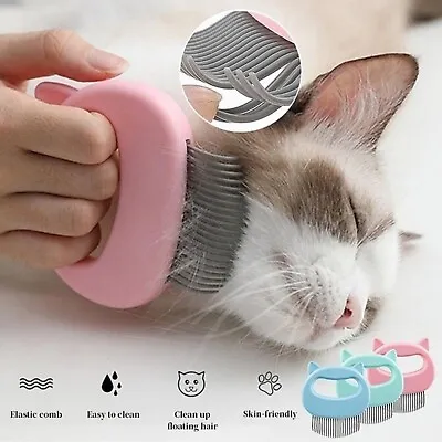 Dog Cat Massage Shell Comb Grooming Hair Removal Shedding Pet Cleaning Brush • £2.79