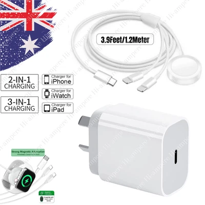 $16.57 • Buy USB C Magnetic Charger Cable Block For Apple Watch IWatch SE 7 6 5 4 3 2 IPhone