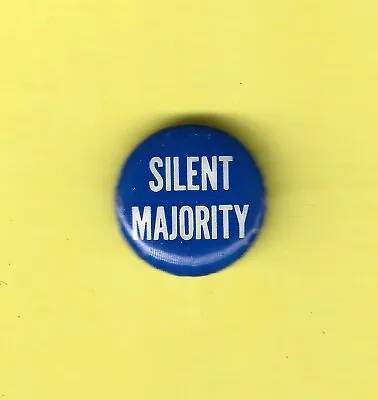 1970's Nixon & Agnew  5/8 (mini) /  Silent Majority  Campaign Button(Pin07) • $3.25