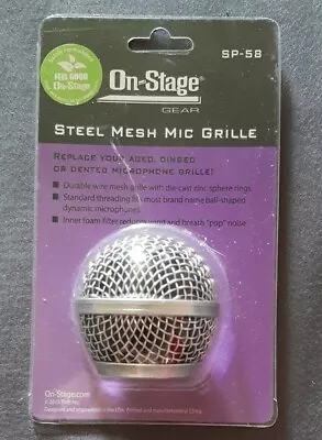 On Stage Gear Steel Mesh Mic Cover Grille NEW SP-58 2015 • $3.99