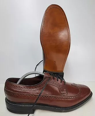 VTG Weyenberg Shoes Men's Oxford Wingtip Leather Brown Limited Use • $44.99