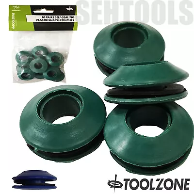 10 X Plastic Self Sealing Snap Eyelet Grommet Groundsheet Tarpaulin Tent Repair  • £3.20