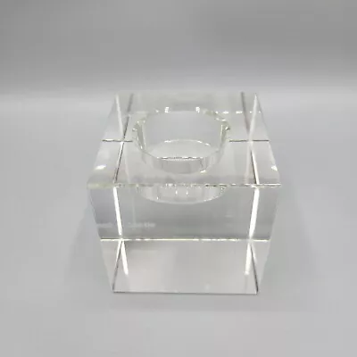 Vintage Calvin Klein Crystal Block Votive Holder • £23.75