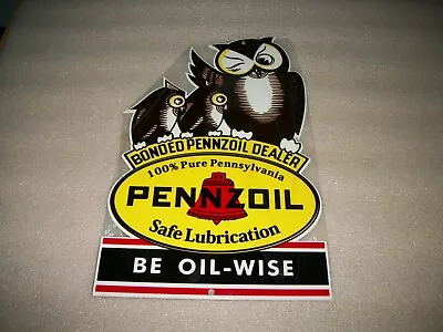 Vintage Look Pennzoil Gas Oil Lube Service Station Oil-wise Sign 14ga. Steel • $59.95